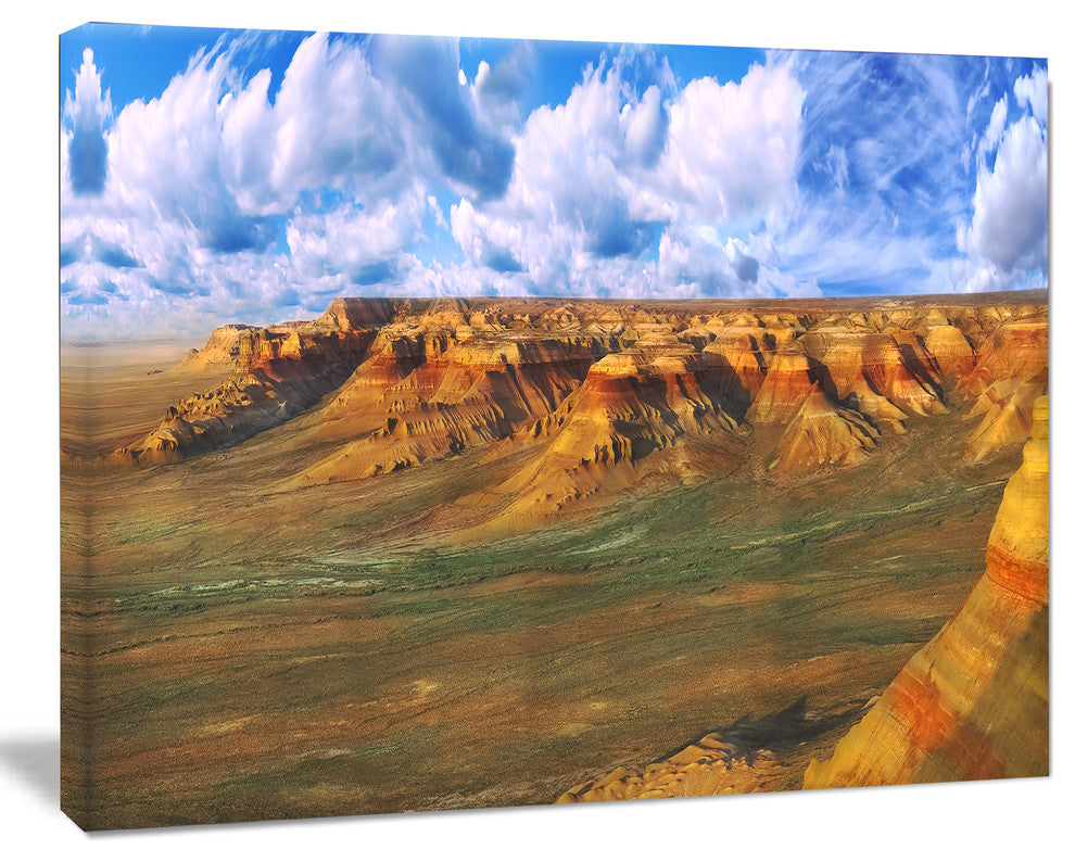 Plateau Ustyurt Panorama, Landscape Canvas Art Print, 20"x12"