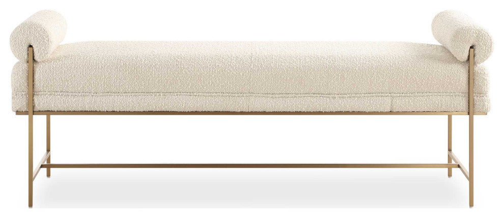 Uttermost Bolster Pearl White Bench