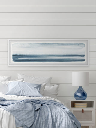 "Vague Horizon" Framed Painting Print, 30x10