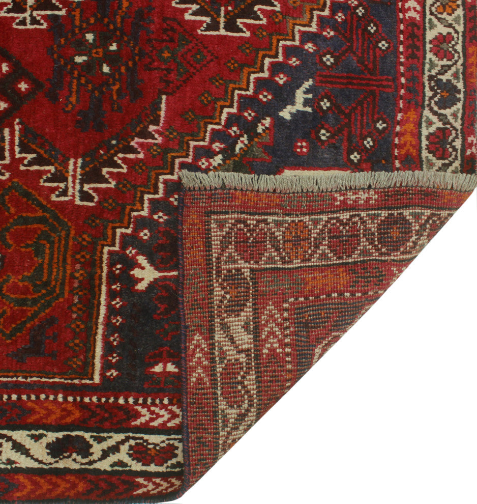 Fine Vintage Distressed Kristian Red Rug