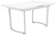 Benzara BM279170 Rectangular Wood Dining Table, Leaf Extension, Metal, White