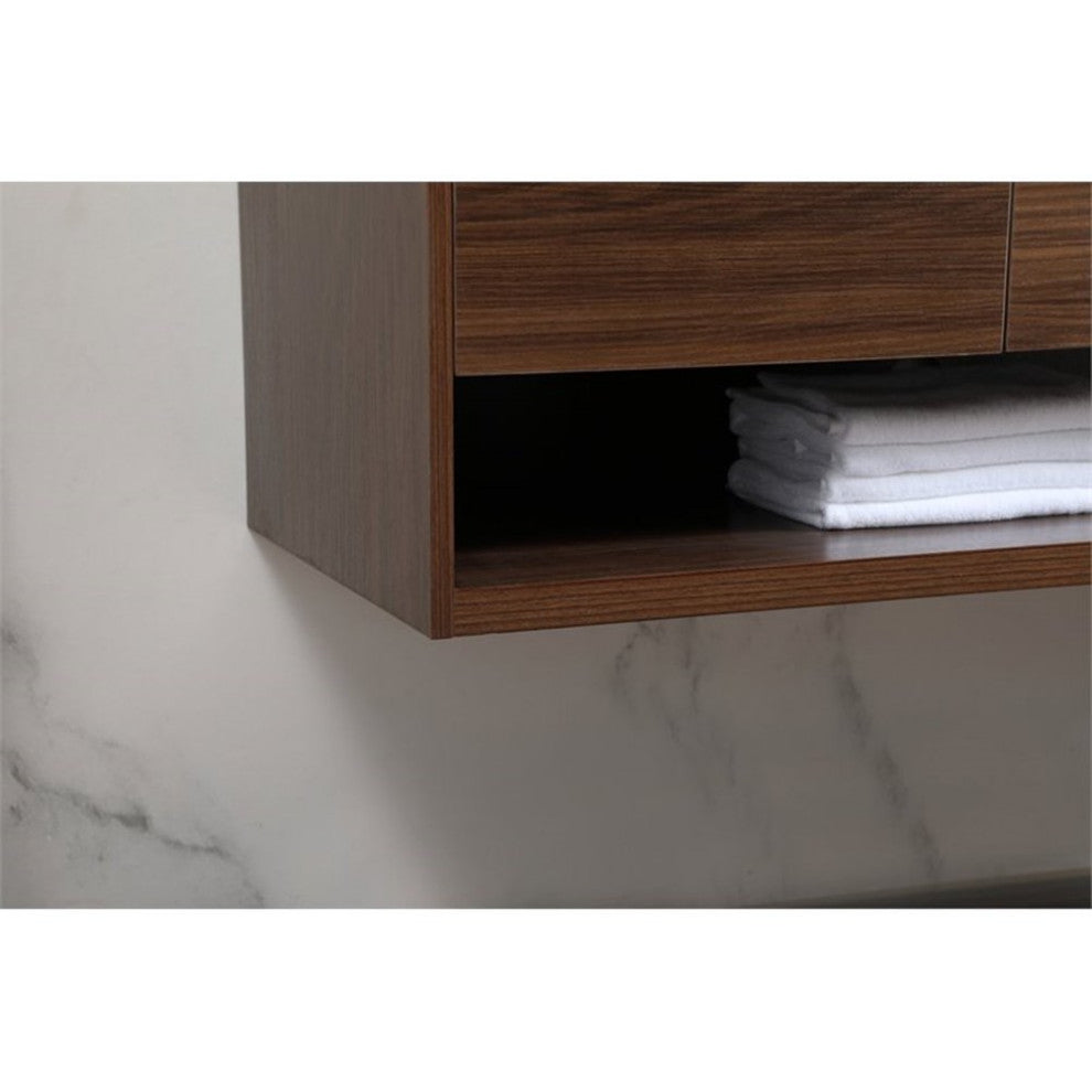Elegant Decor Roman Bathroom Vanity Walnut