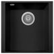 One Series 16" Drop-In Single-Bowl Granite Bar Sink, Black Metallic, Undermount