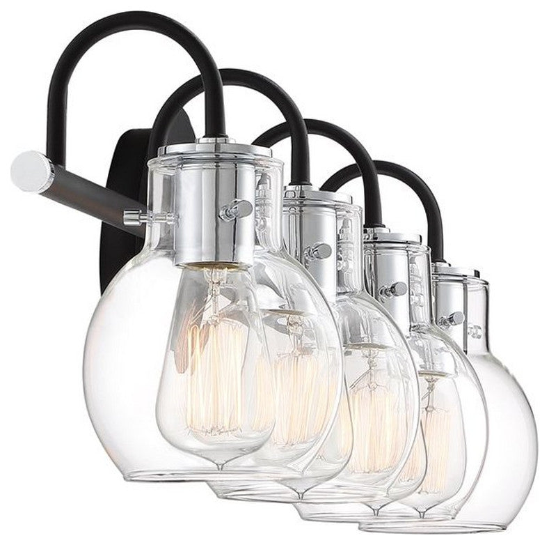 Quoizel ANW8604EK Four Light Bath Fixture, Earth Black Finish