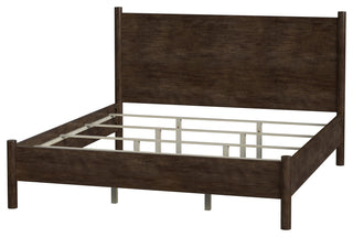 Lennon Rounded Leg Bed, Medium Brown, King