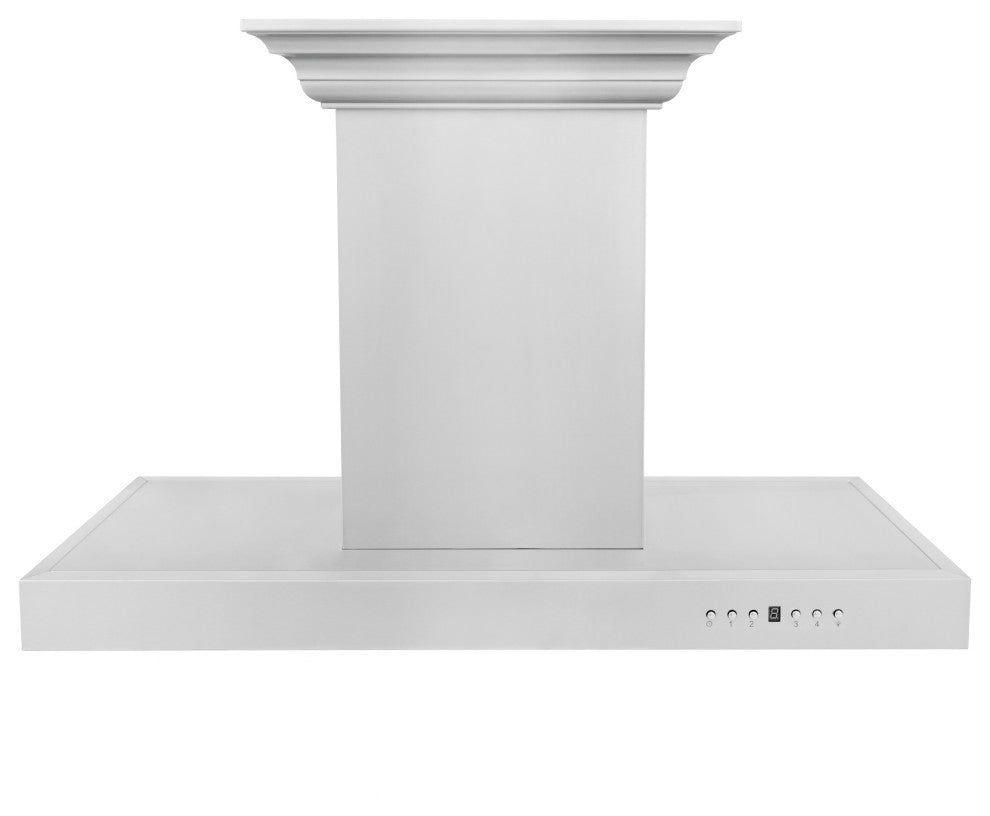 30" ZLINE CrownSound  Island Mount Range Hood, Stainless Steel, KE2iCRN-BT-30