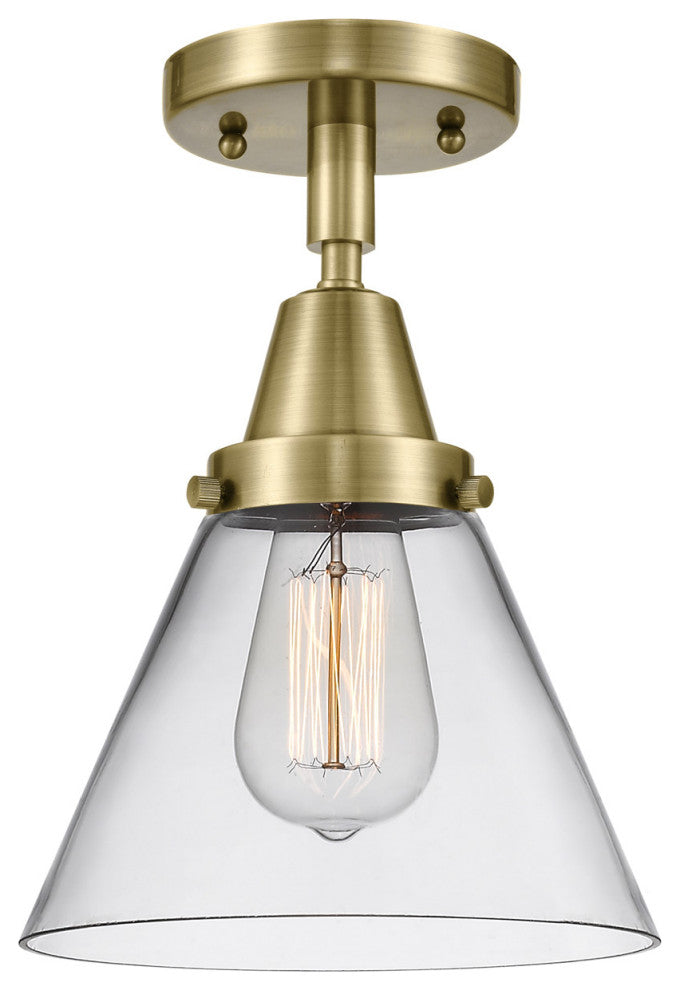Innovations Lighting 447-1C-AB-G42-LED Large Cone 1 Light 7.75" Flush Mount