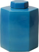 Hex Tea Cannister, French Turquoise
