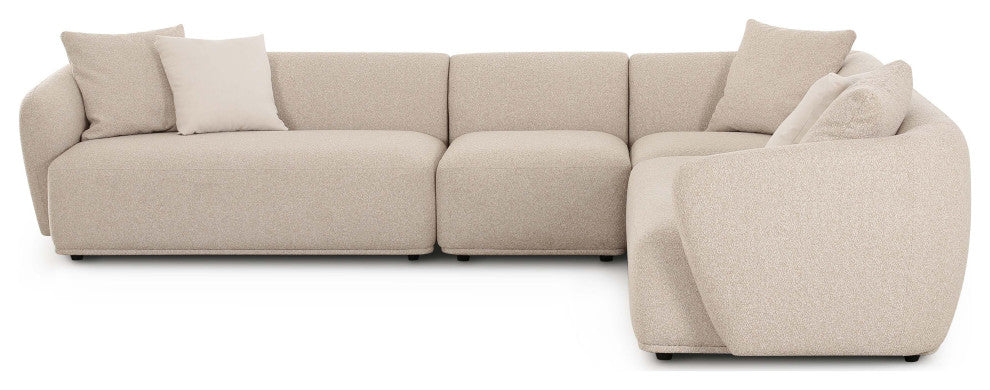 Sylvie Cream Boucle 4-Piece Sectional