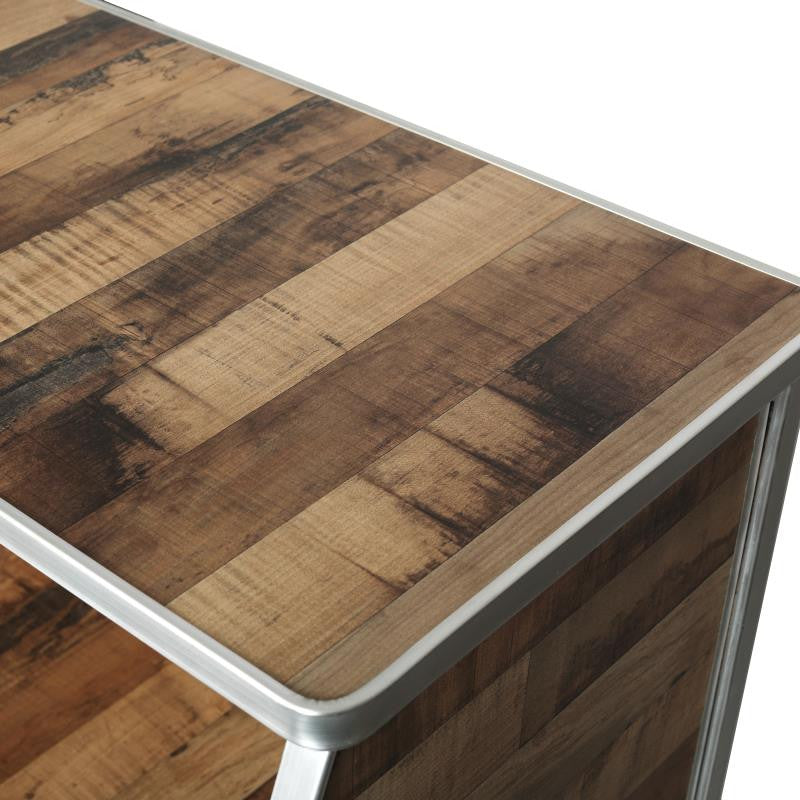 4' Laminate Foldable Bar, Rustic Natural