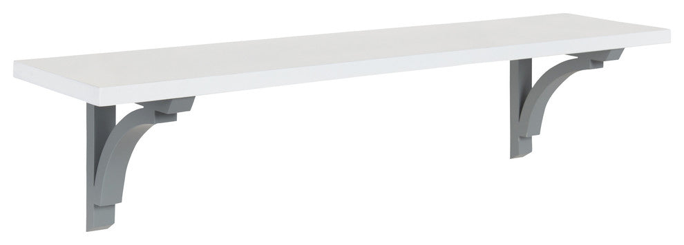 Corblynd Traditional Wood Wall Shelf, White, 36
