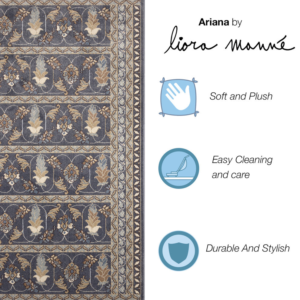 Ariana Sarai Indoor Rug Navy 5'3"x7'6"