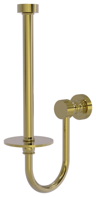 Foxtrot Upright Toilet Tissue Holder, Unlacquered Brass