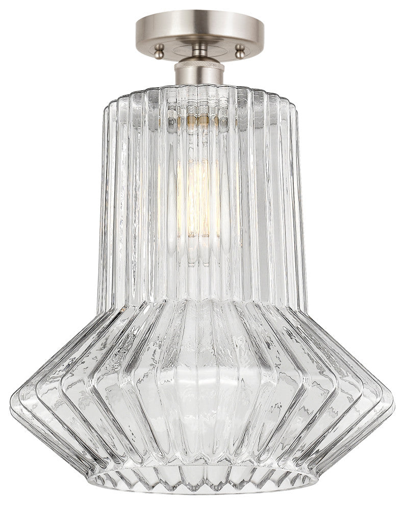 Innovations 616-1F-SN-G212 Springwater 1 Light Flush Mount, Brushed Satin Nickel