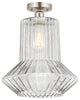 Innovations 616-1F-SN-G212 Springwater 1 Light Flush Mount, Brushed Satin Nickel
