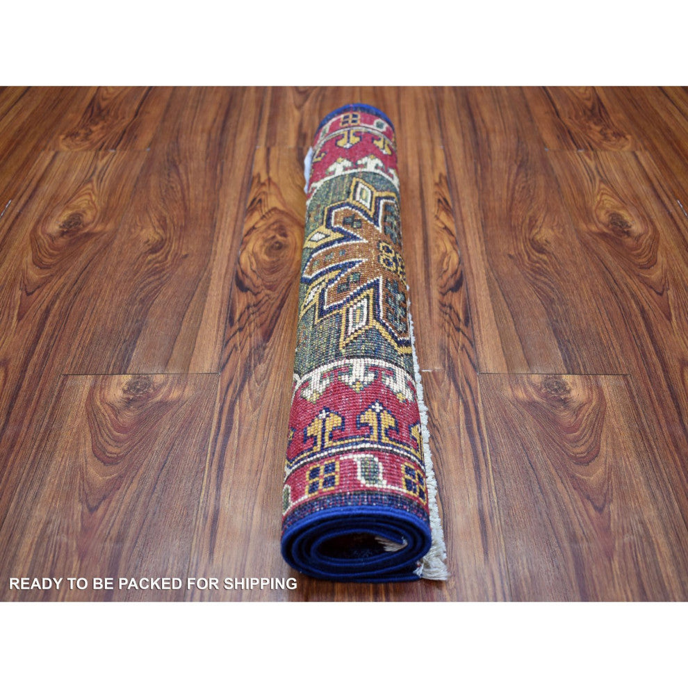 Navy Blue Turkeman Ersari Natural Dyes Hand Knotted Wool Oriental Rug  2'0"x3'0"