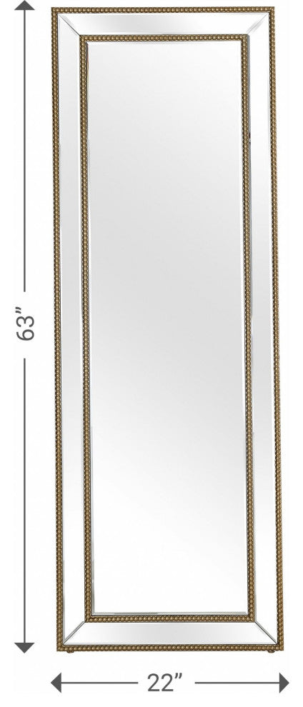 Gold Beaded Full Length Mirror