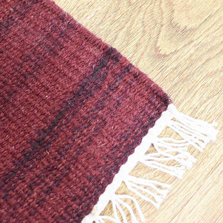 HAND WOVEN FLAT WEAVE KILIM WOOL ECO-FRIENDLY AREA RUGS-Solid,Dark Red