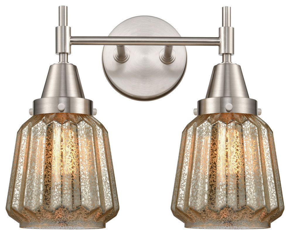 INNOVATIONS LIGHTING 447-2W-SN-G146-LED Caden 2 Light 17 inch Bath Vanity Light