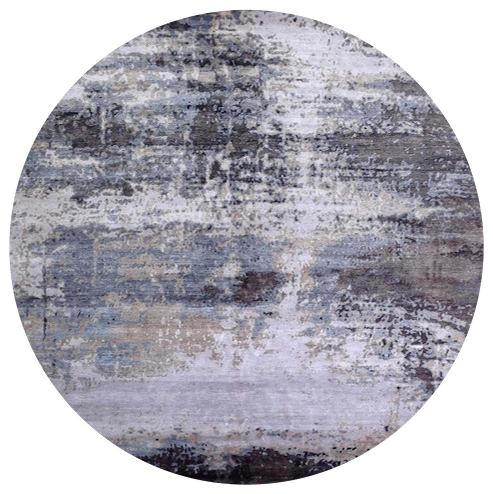Ahgly Company Indoor Round Mid-Century Modern Area Rugs, 7' Round