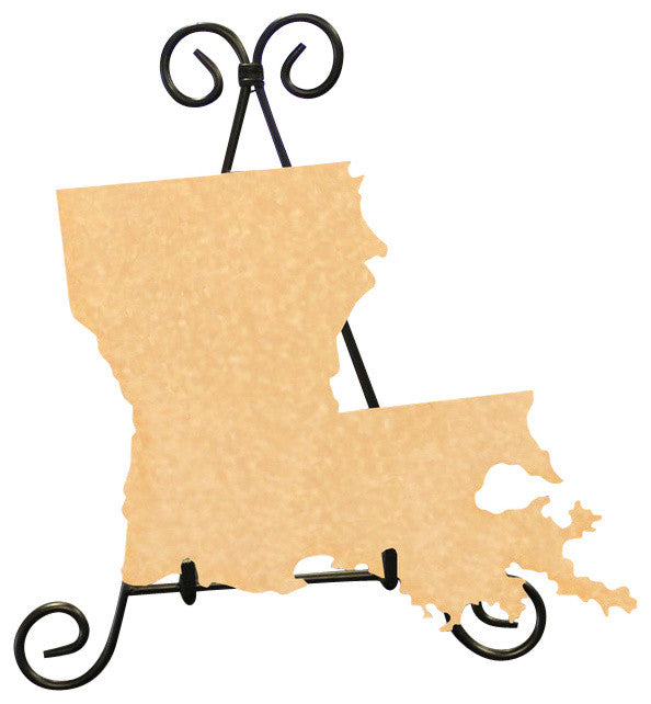 State Shaped Cutting Boards, Natural Bamboo, Louisiana
