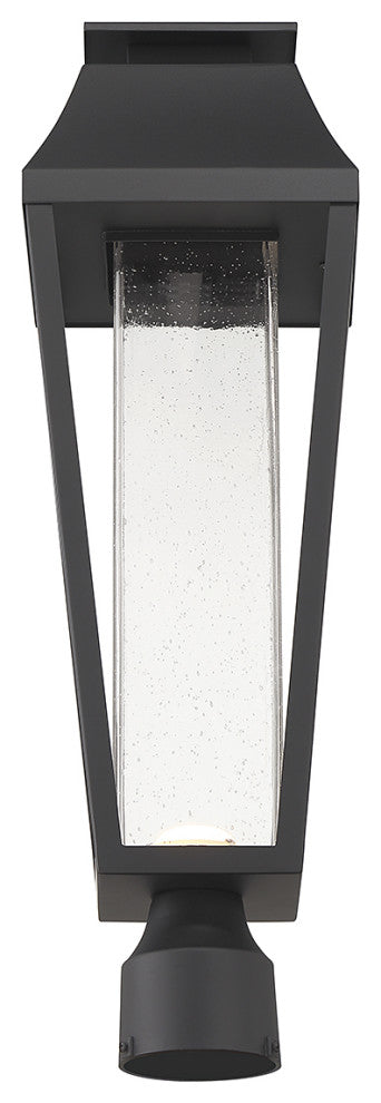 Brookline LED Outdoor Post Lantern, Matte Black