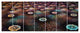 Brown Flowers on Alien Planet, Floral Canvas Art Print, 83"x32", 7 Panels