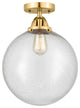 Beacon Semi-Flush Mount, Satin Gold, Seedy, Seedy