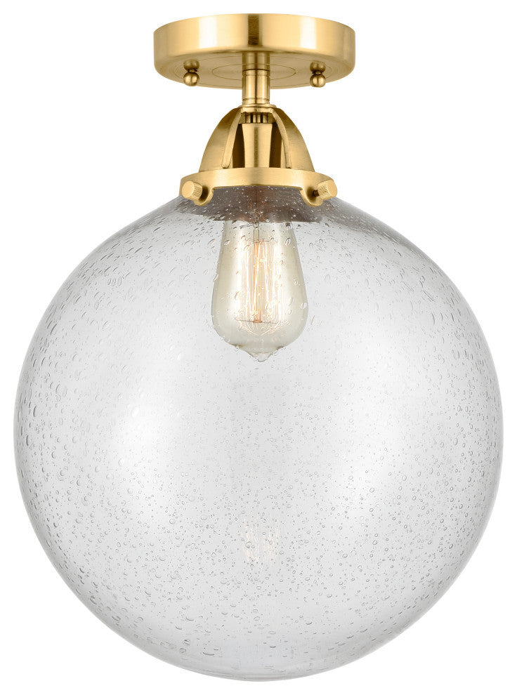 Beacon Semi-Flush Mount, Satin Gold, Seedy, Seedy