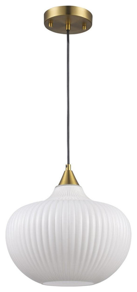 Aristo 1 Light Pendant, Antique Gold