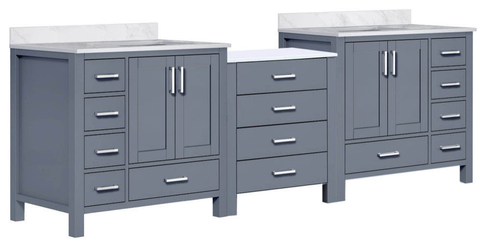 Lexora Coraline Double Bath Vanity Dark Gray 92 Vanity With Countertop