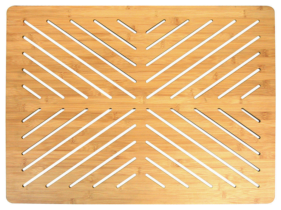 Oceanstar Bamboo Mat With Non-Slip Rubber Feet