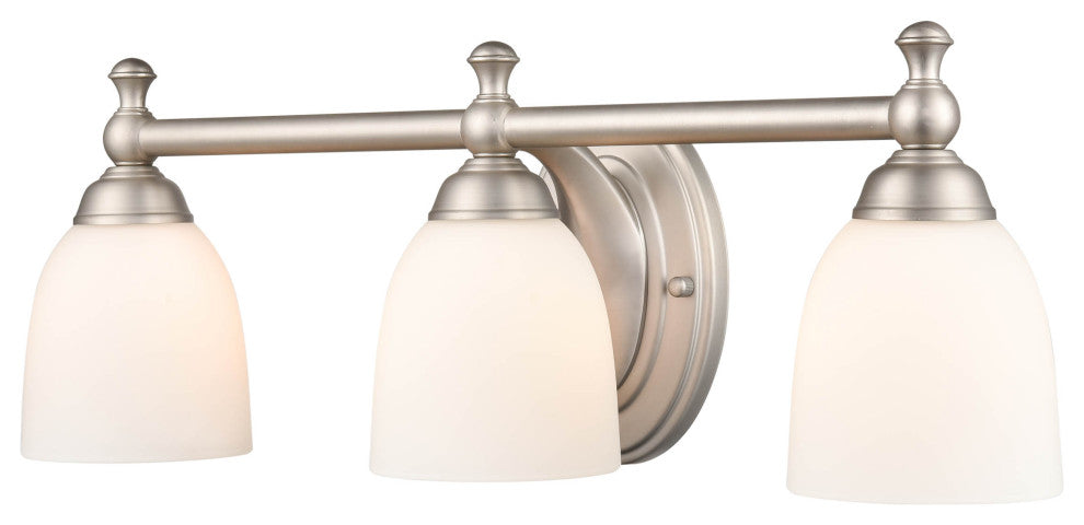 3 Light 21.5" Satin Nickel Vanity Light