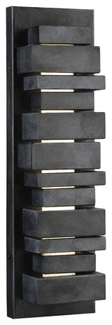 Ledgend LED Outdoor Wall Sconce, Dark Weathered Zinc
