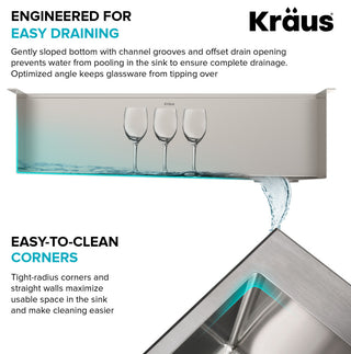 Undermount Stainless Steel Kitchen Sink With Garbage Disposal, 32" Kwu110-32