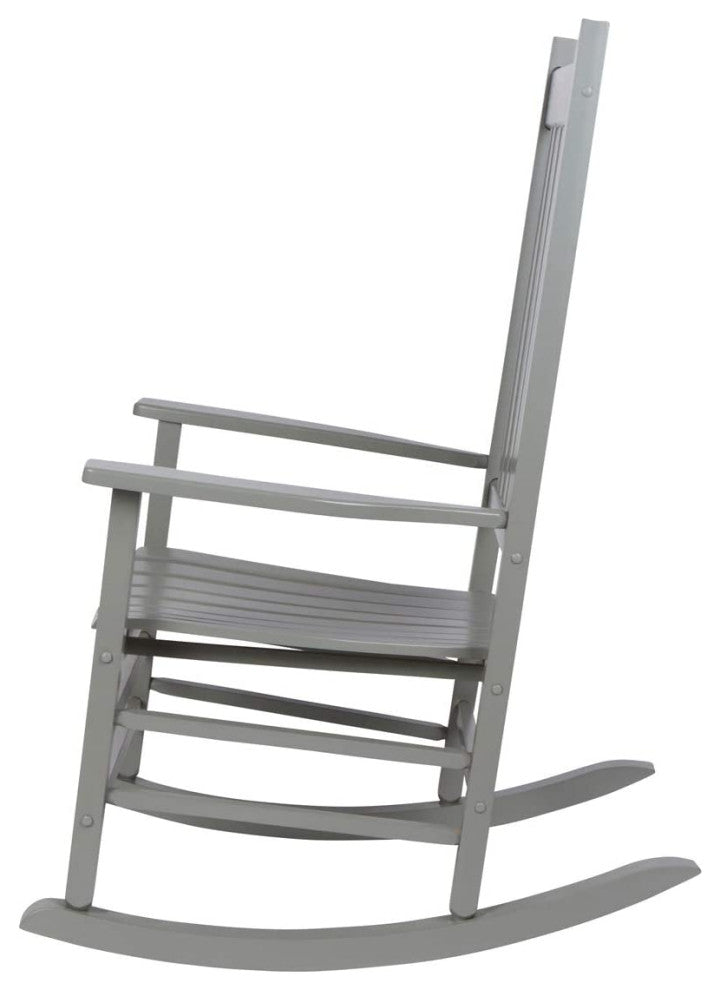 Modern Porch Rocker Durable Wood, Strom Grey
