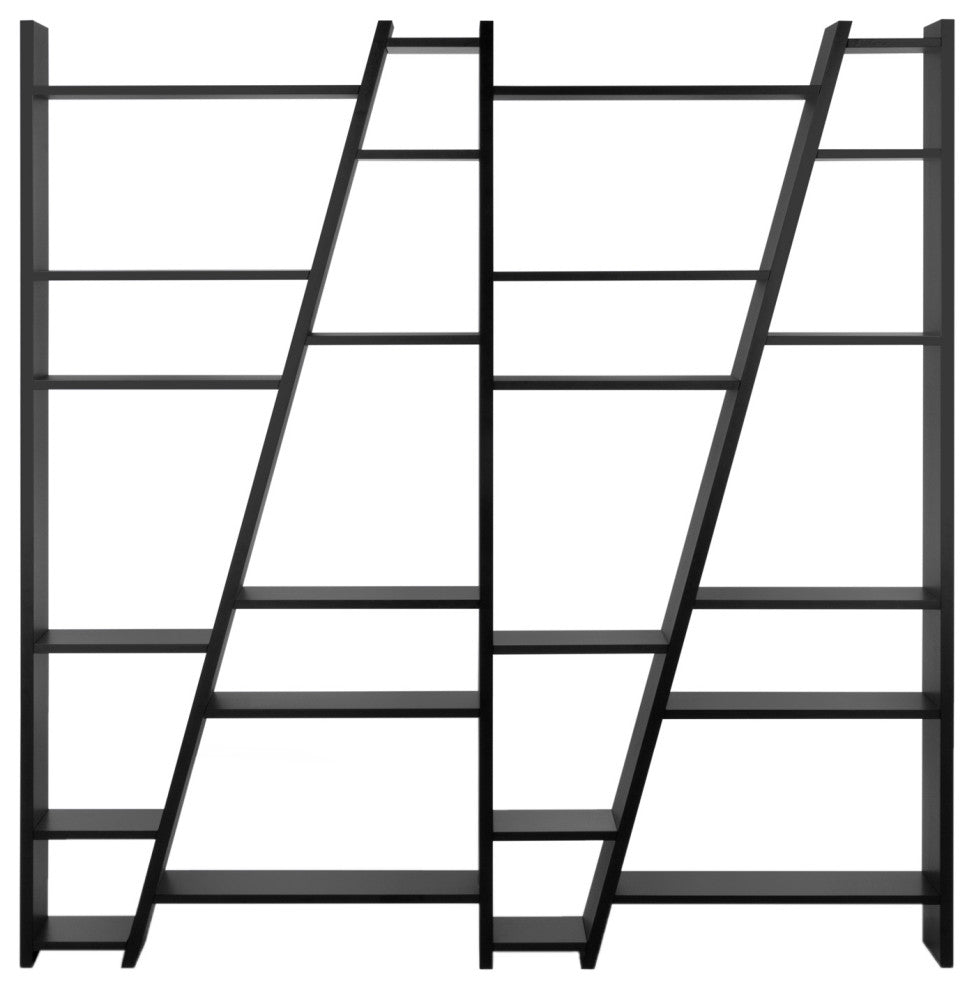 Tema Delta Modern Large Display Shelves , Matte Black