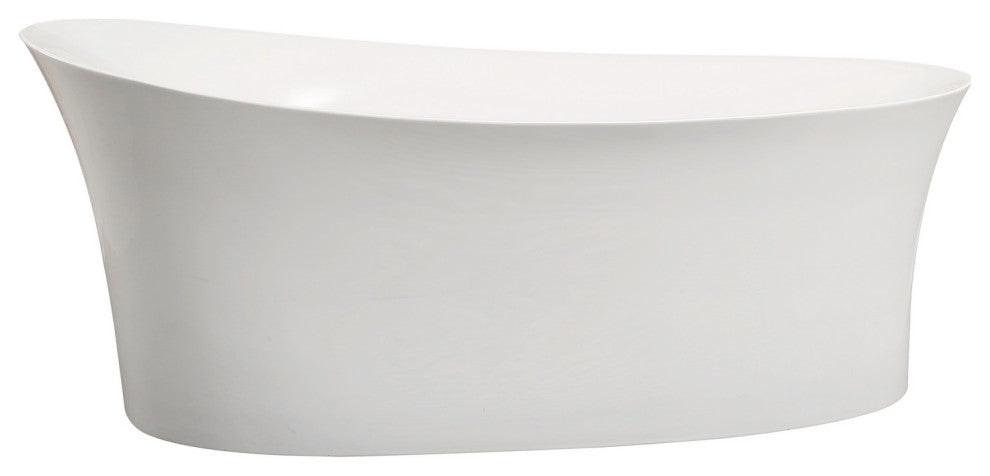 Loja 67" x 33" Soaking Bathtub, White Finish