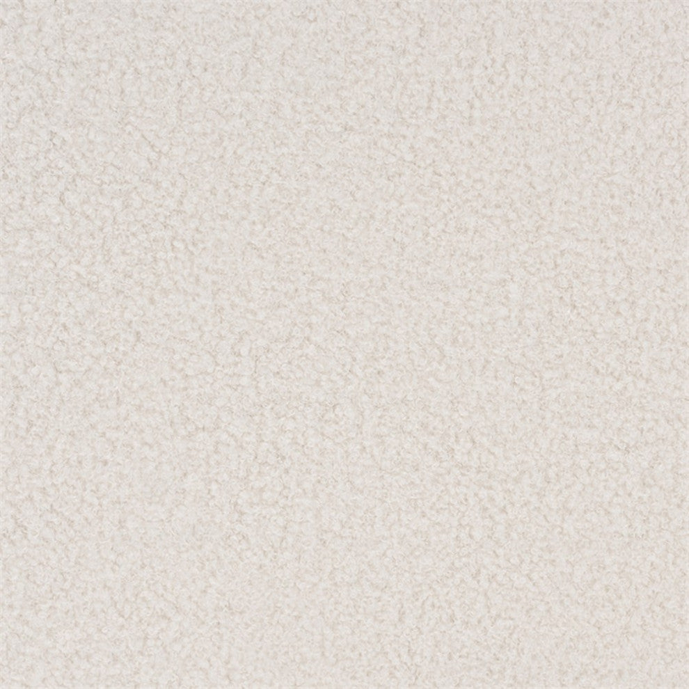 Isaiah Modern and Contemporary Ivory Boucle Upholstered Ottoman