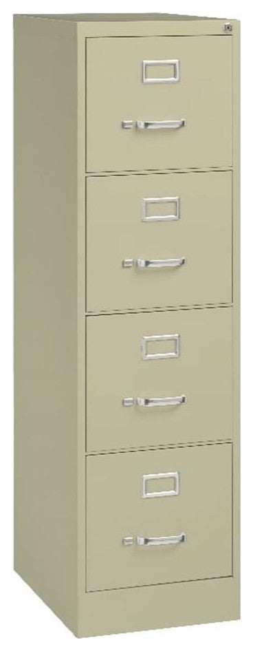 Cooper Modern Modern 4-Drawers Metal Letter Width Vertical File Cabinet in Beige