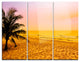 "Coconut Tree Silhouette" Photography Metal Wall Art, 3 Panels, 36"x28"