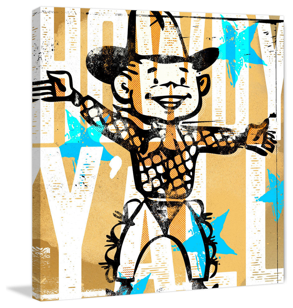 Marmont Hill, "Howdy Yall Boy" by Rick Martin Painting on Wrapped Canvas, 18x18