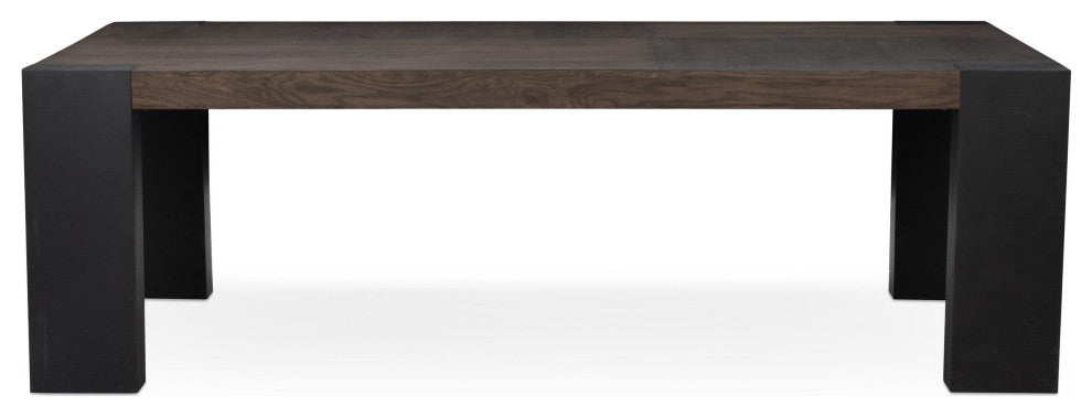 Deaven 94" Wood Dining Table, Brown