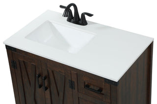 Home Living 19" Farmhouse Expresso-Light Bathroom Vanity