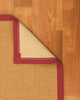 Natural Area Rugs Davlin Custom Sisal Rug, 9' x 12', Red Border