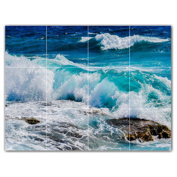 Beach Ceramic Tile Wall Mural HZ500093-43S. 17" x 12.75"