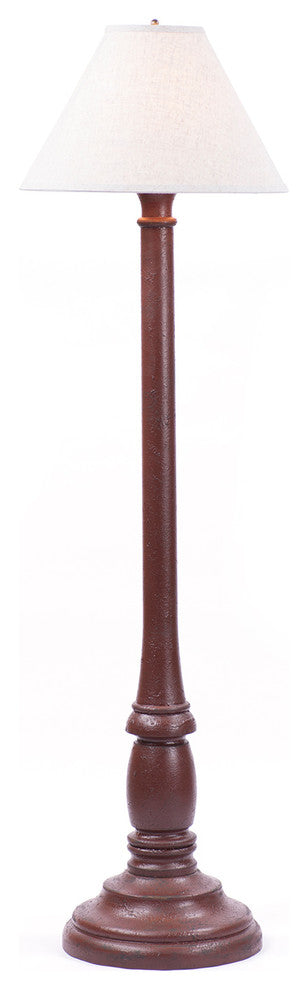 Brinton Floor Lamp in Plantation Red with Shade