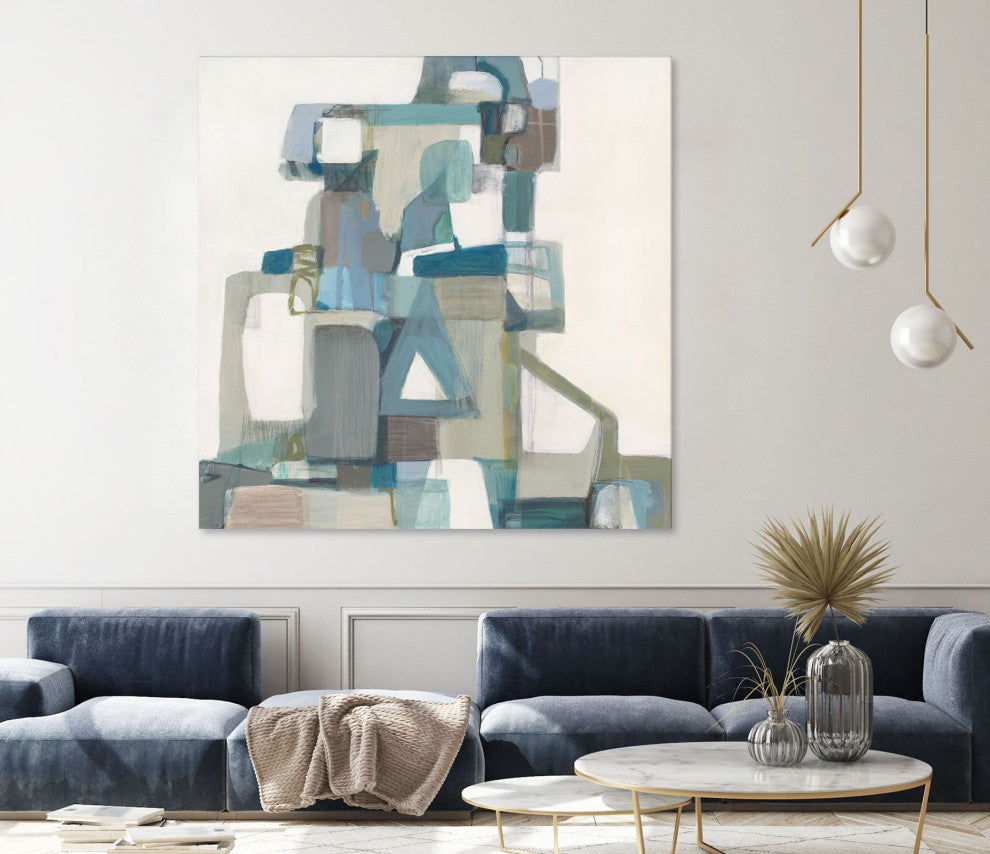 Modern Pyramid - 72 x 72 by Terri Burris