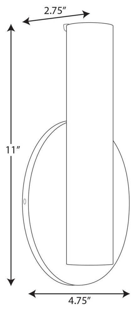 Parallel LED 1-Light LED Wall Sconce, Architectural Bronze