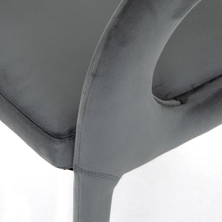 Hawkins Dining Chair, Charcoal Velvet